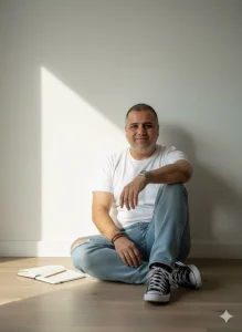  Prompt 2. Man Sitting on Floor by the Wall